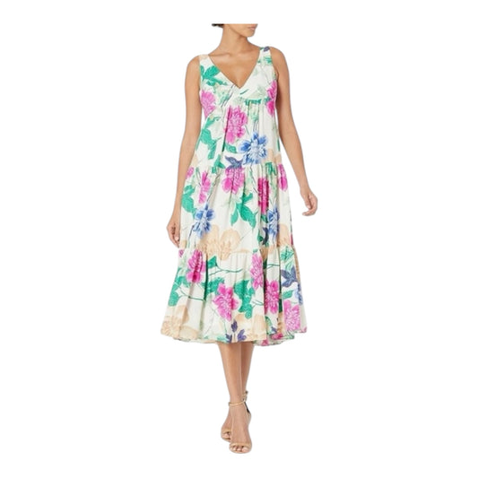 Sleeveless Floral Print Midi Dress size 16