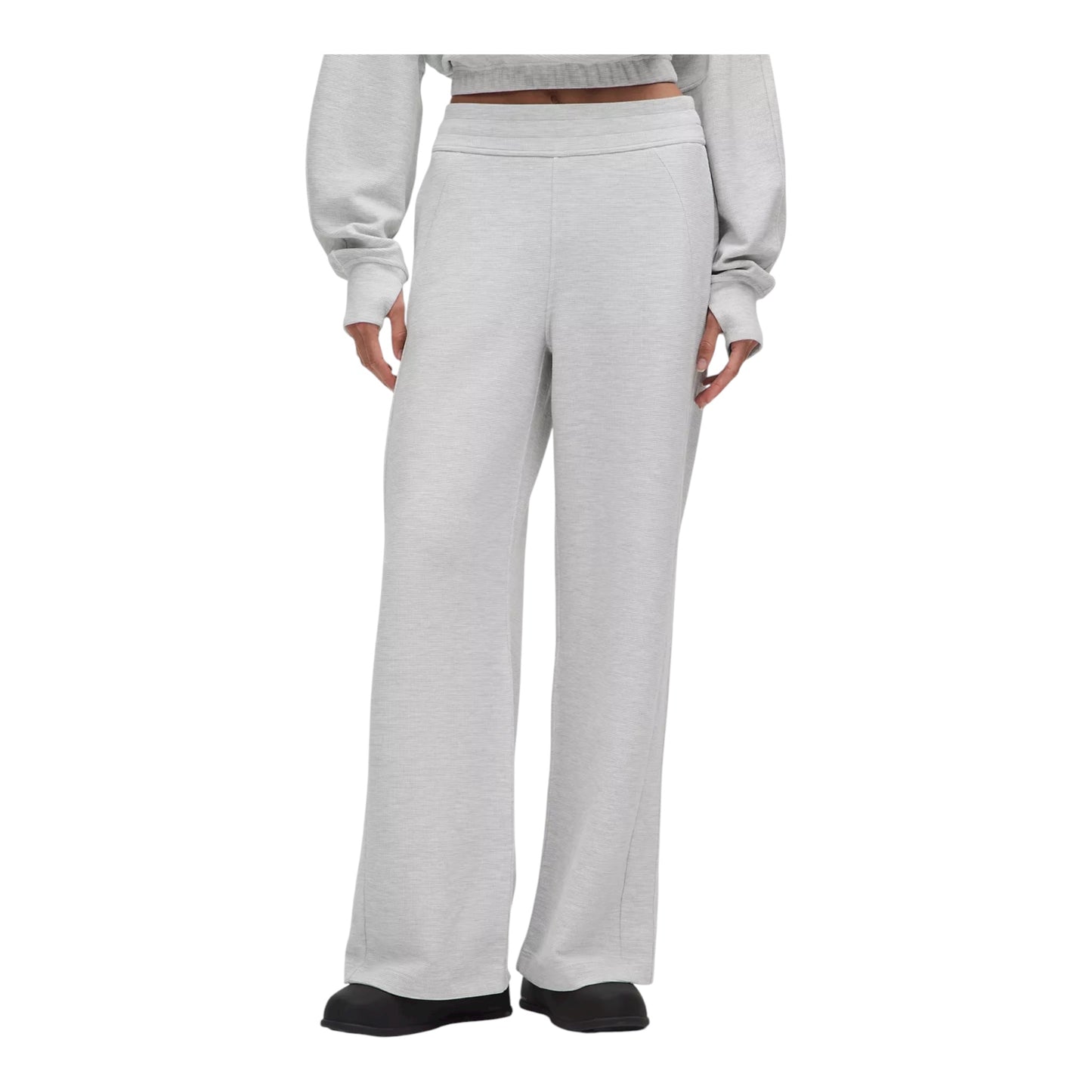 Waffle Knit Wide Leg Lounge Pants size Medium