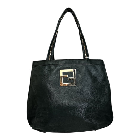 Suede Chain Detail Handle Tote