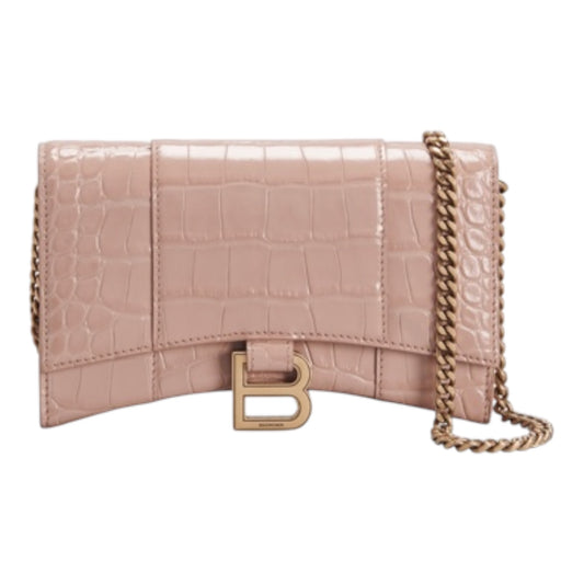 Hourglass Croco Wallet on a Chain