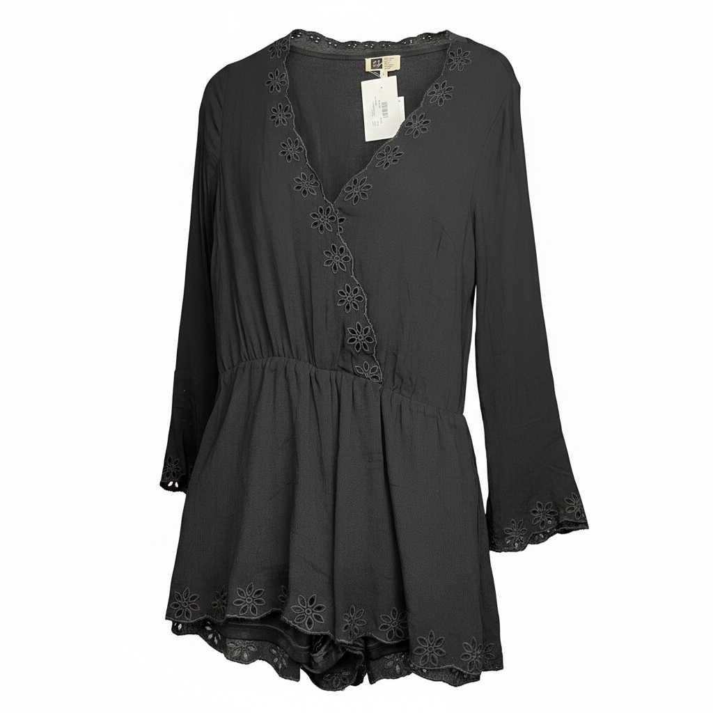 Eyelet Romper size Large NEW WITH TAG