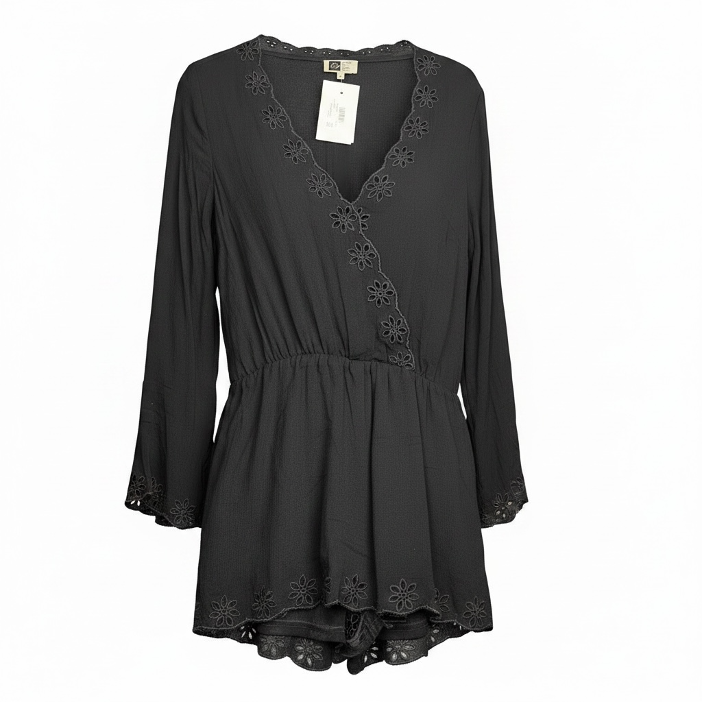 Eyelet Romper size Large NEW WITH TAG