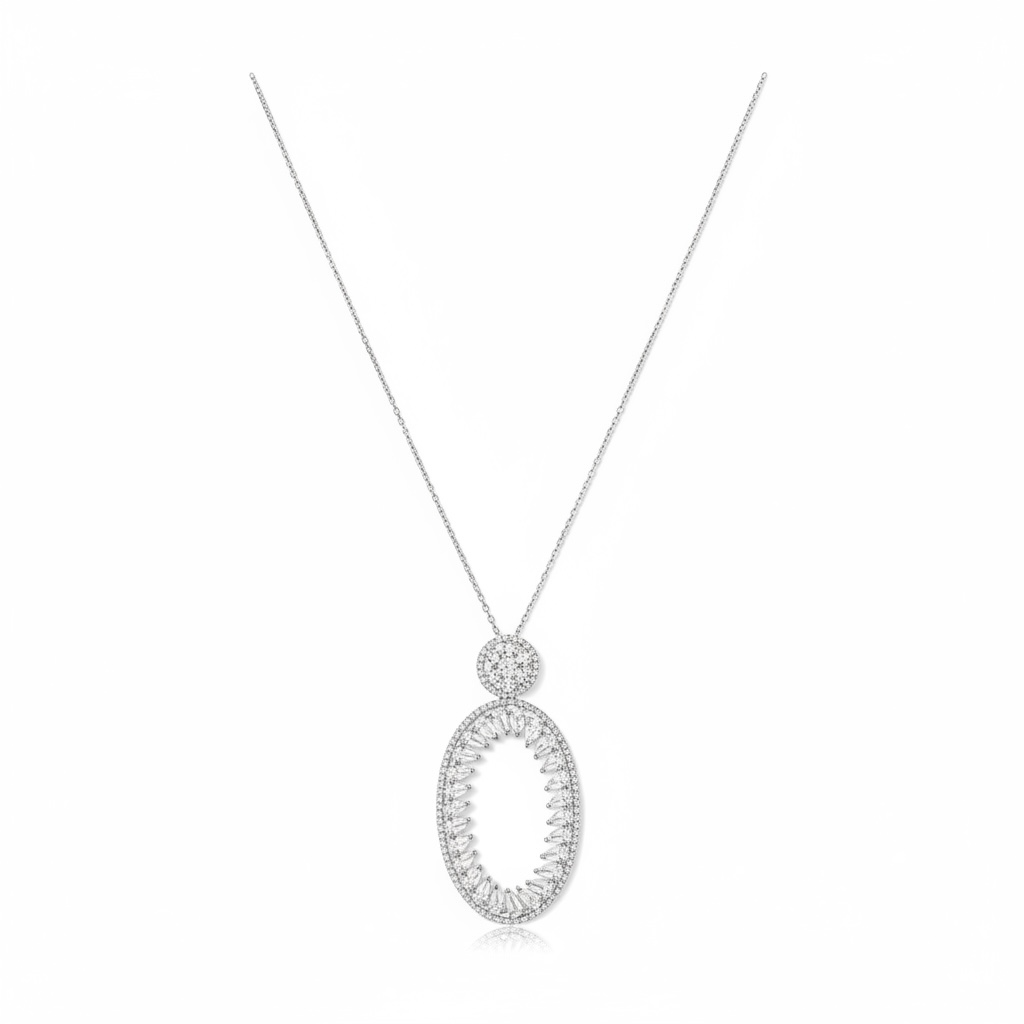 Oval Crystal Necklace