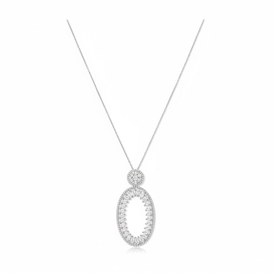 Oval Crystal Necklace