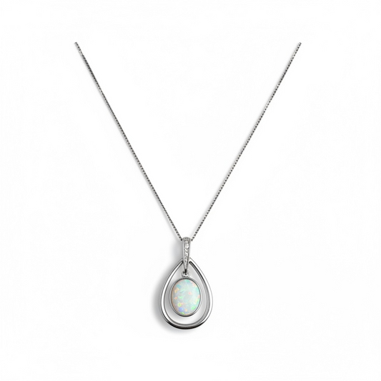 925 Opal Necklace