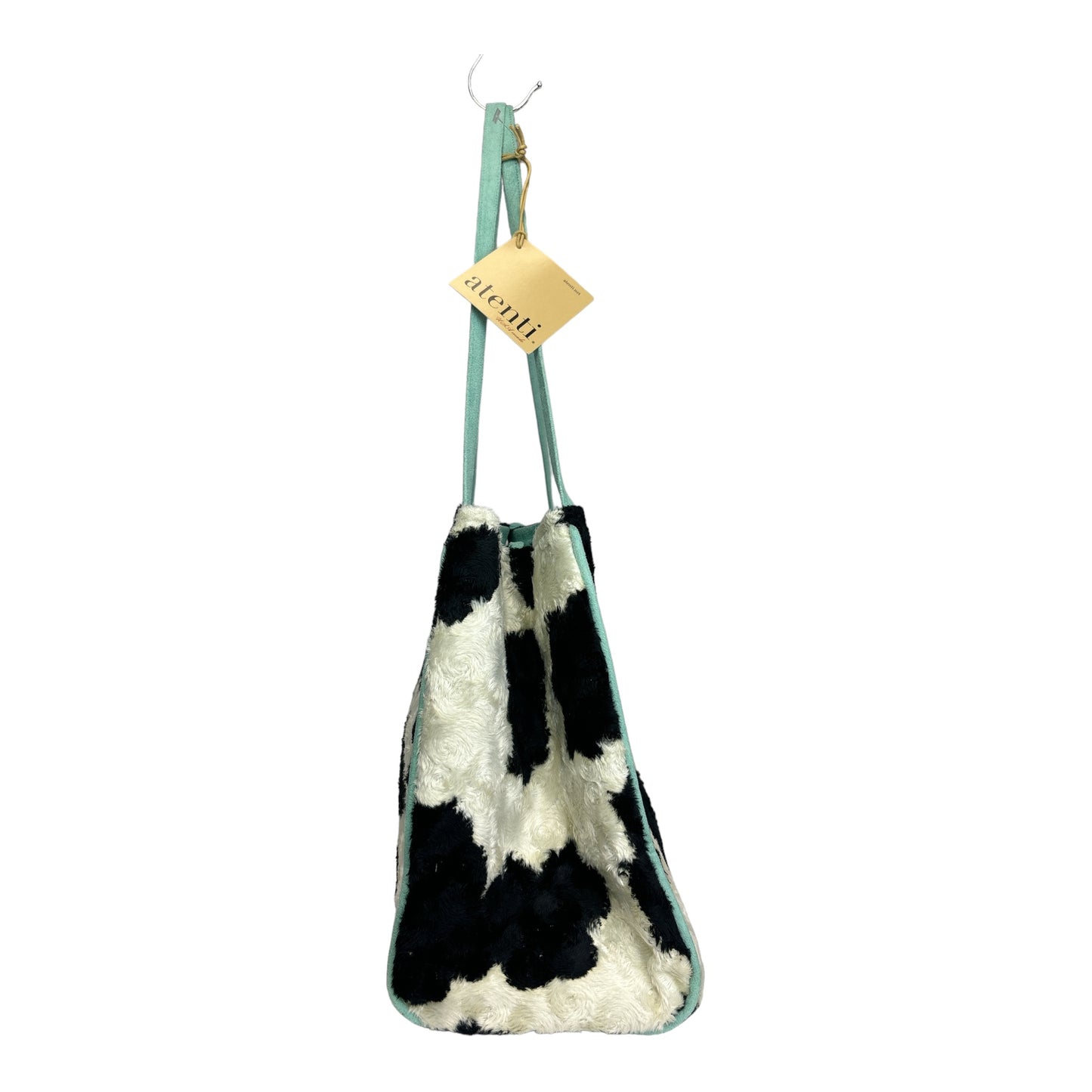 Cow Print Faux Fur Purse New with Tags