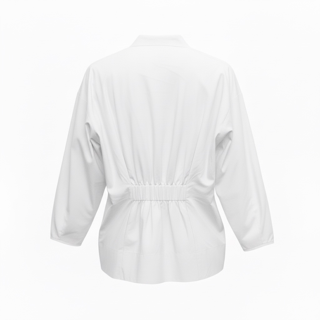 Balloon Sleeve Cinched-Waist Button-Down Blouse size S NEW WITH TAGS