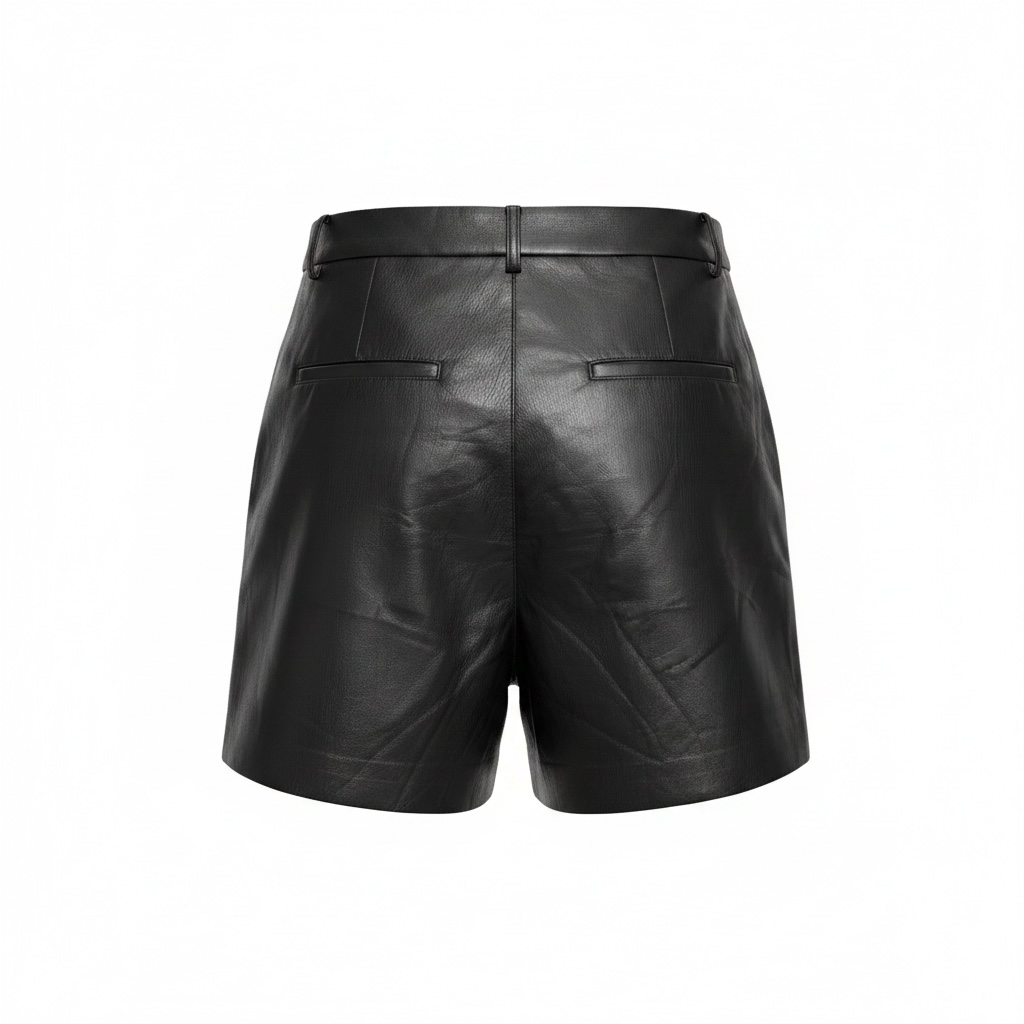 Faux Leather Pleated Shorts size 6