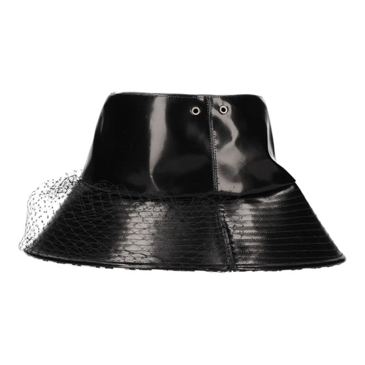 Faux Leather Bucket Hat One Size