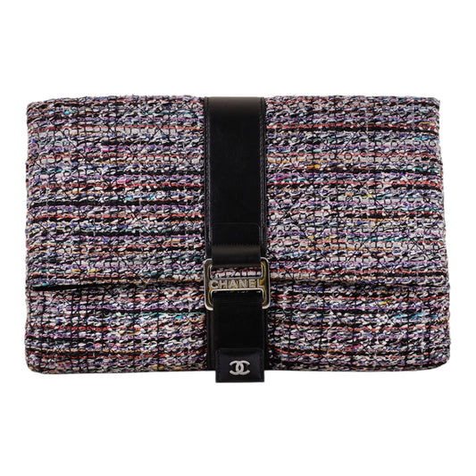 Grip Clutch Quilted Tweed