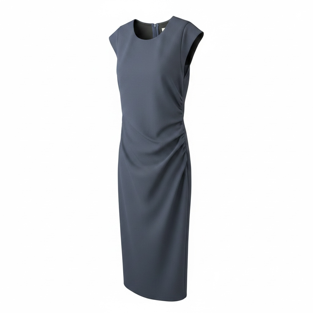 Ruched Midi Dress size Large