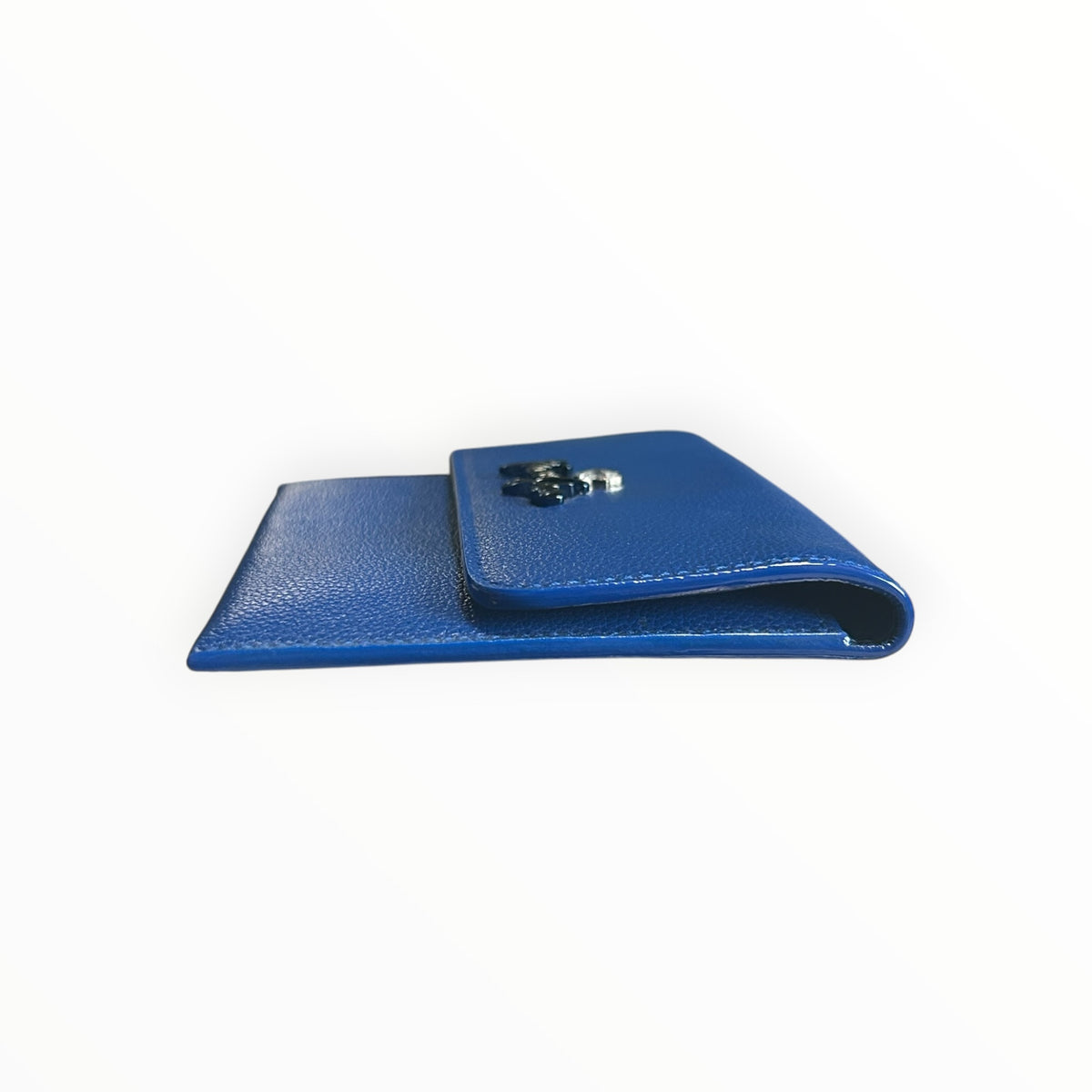 Pebbled Leather Flap Cardholder