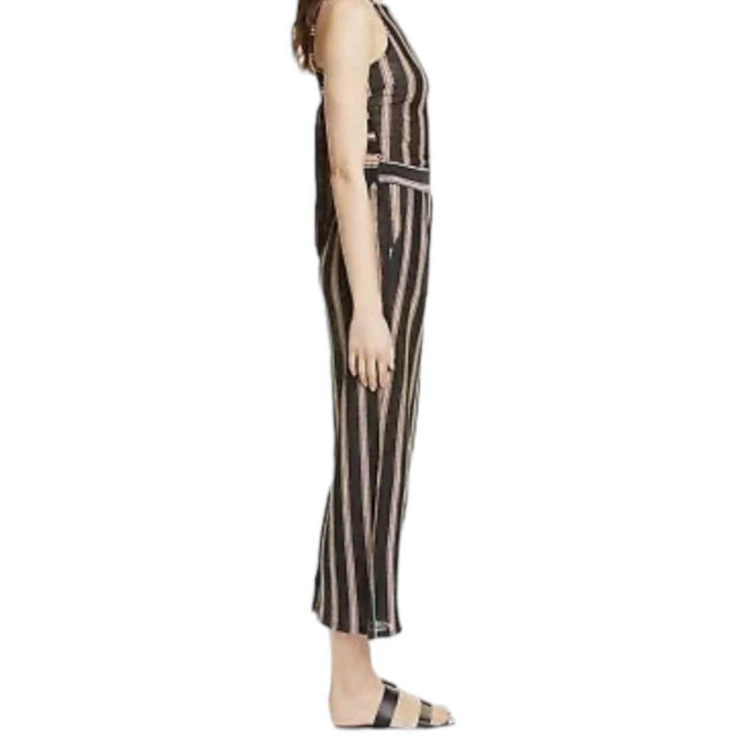 Briselle Linen Stripe Jumpsuit Size Small