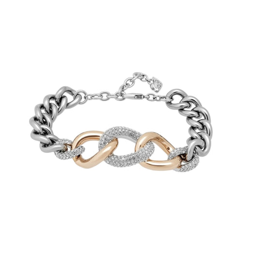 Bound Crystal Pavé Chain Stainless Steel Link Bracelet