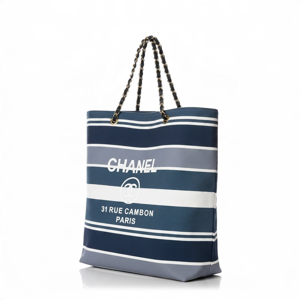 31 Rue Cambon Striped Tote Bag