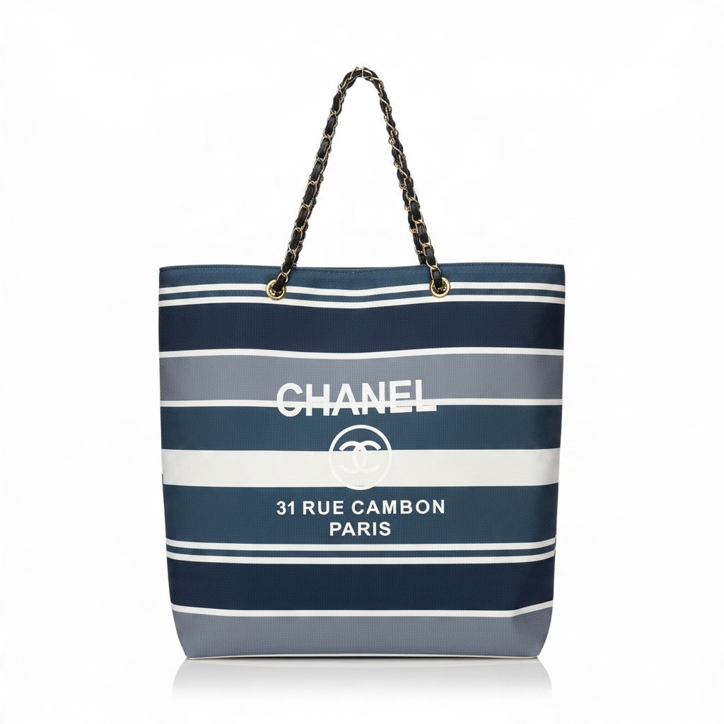 31 Rue Cambon Striped Tote Bag
