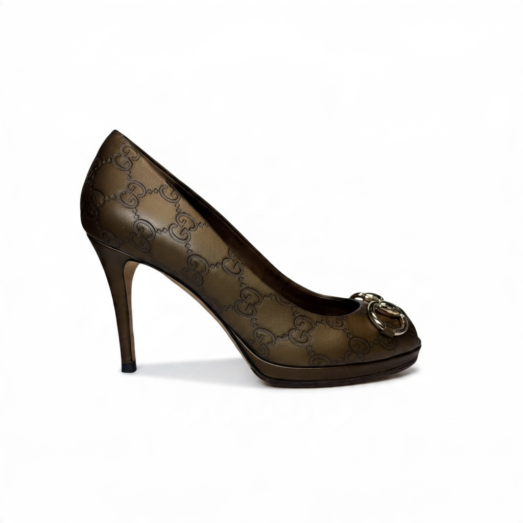 Horsebit Peeptoe Pumps size 36