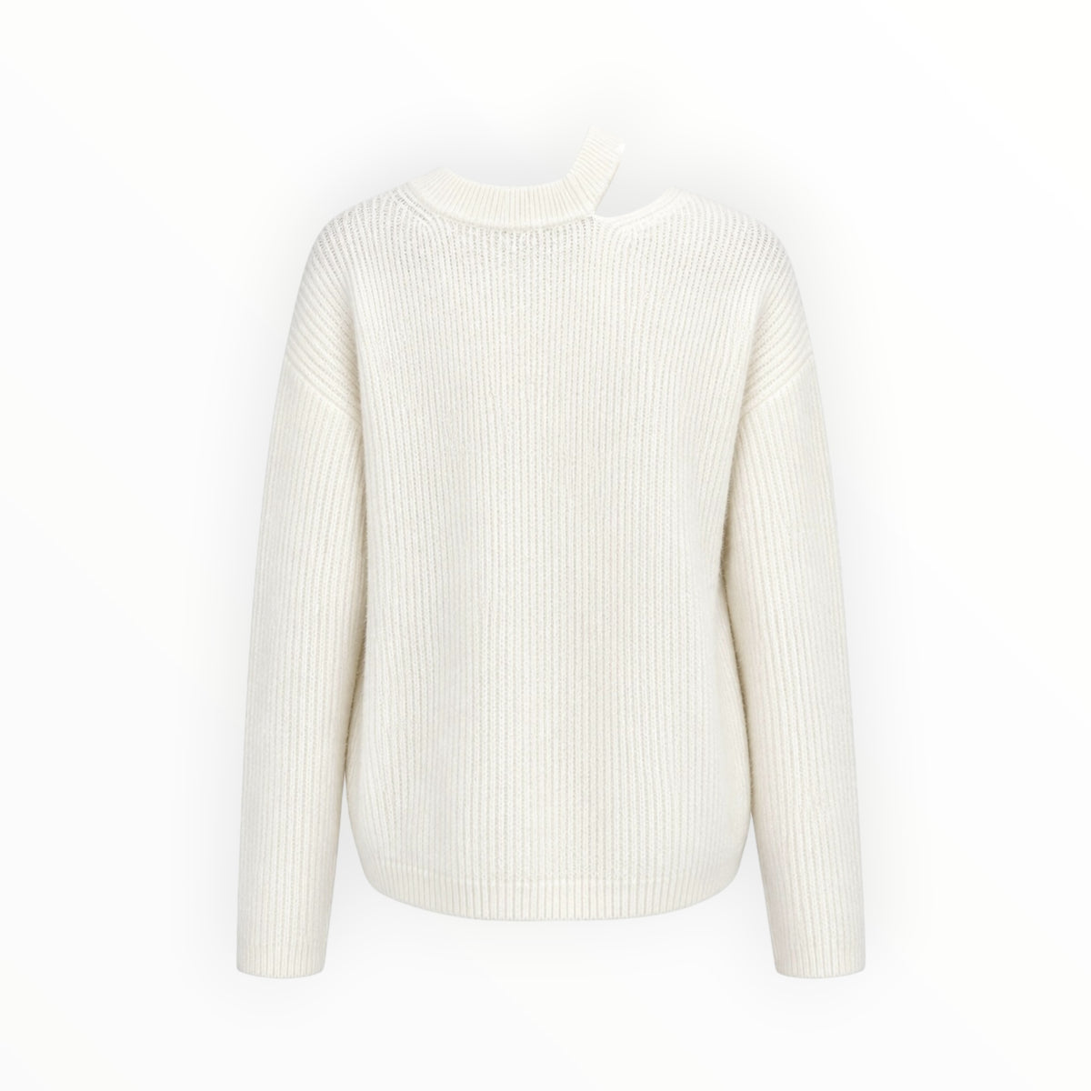 Asymmetrical Cutout Knit Sweater size L
