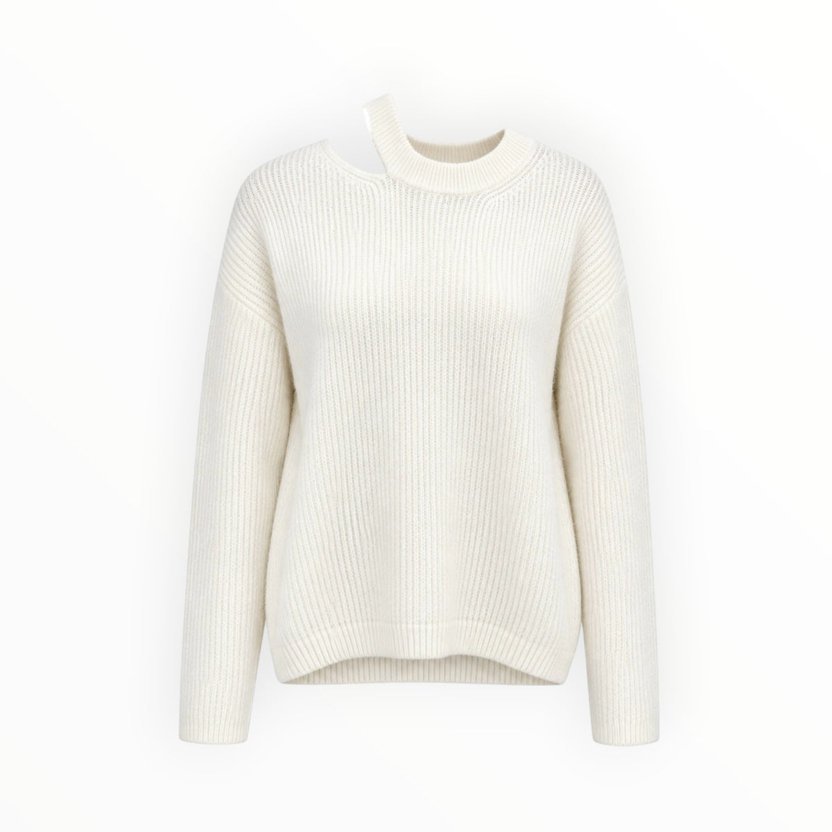 Asymmetrical Cutout Knit Sweater size L