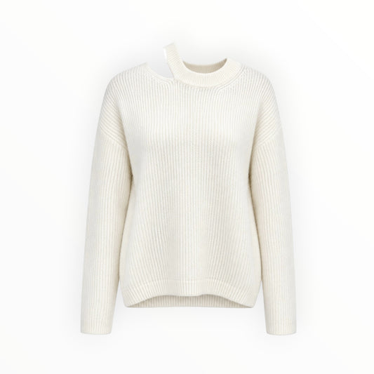 Asymmetrical Cutout Knit Sweater size L
