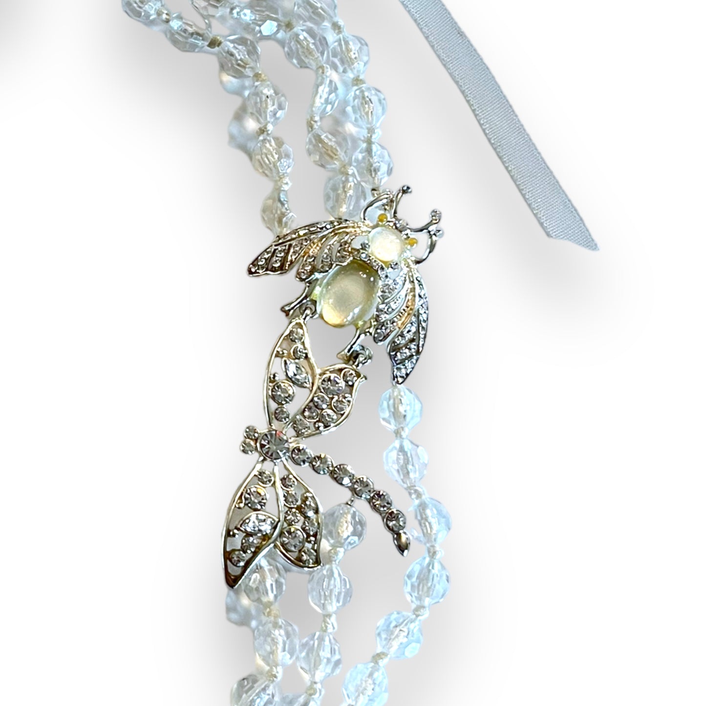Beaded Jewel Dragonfly Necklace